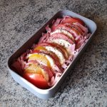 Recette de Bento tomates mozzarella et chiffonnade de jambon