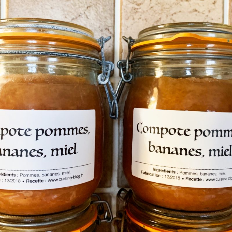 ♨ Recette de Compote pommes miel bananes (conserves) Cuisine Blog